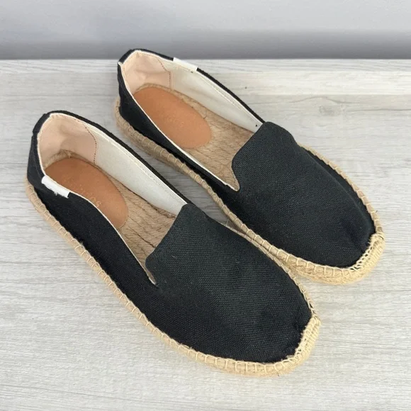 Like New! Soludos Platform Smoking Slippers Black canvas Espadrilles size 6.5 - Picture 14 of 14